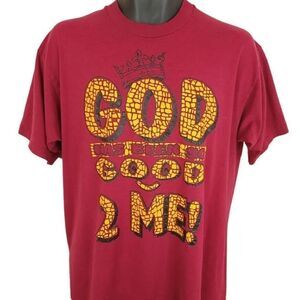 Christian T Shirt Vintage 90s God Has Been So Good To Me Made In USA Mens Size L